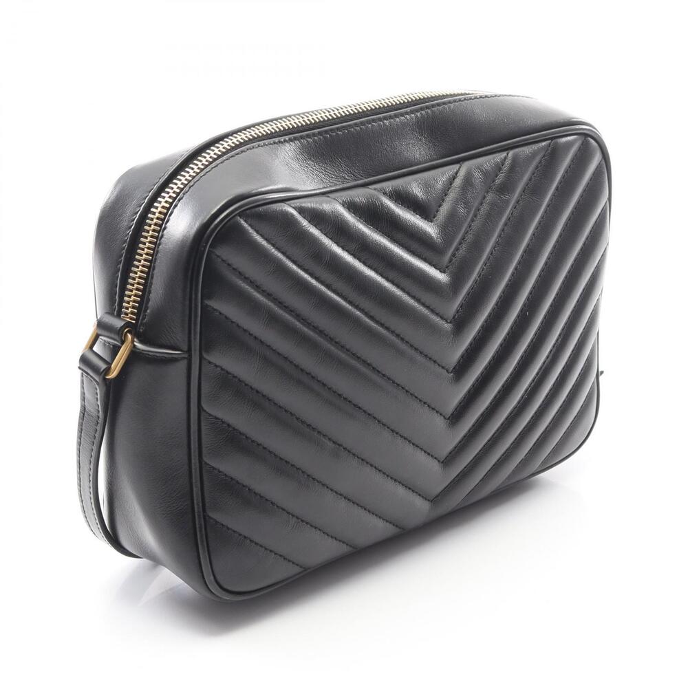 Saint Laurent Paris LOU Shoulder Bag Leather Black